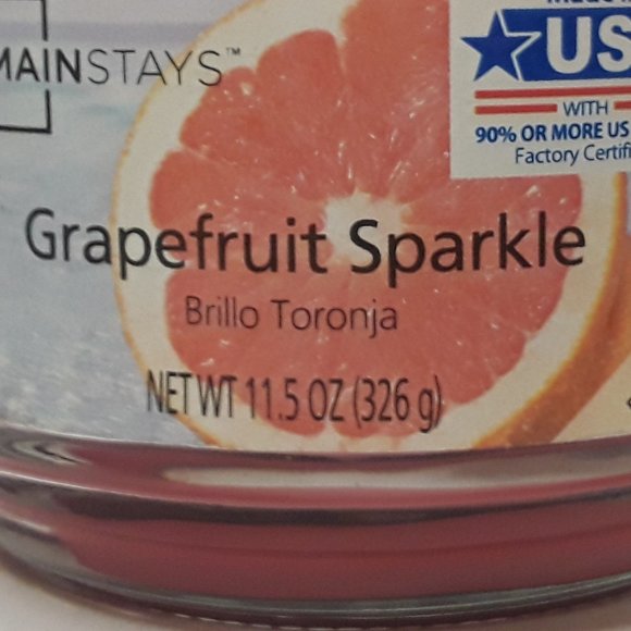 2 Mainstays Grapefruit Three Wick Candles 11.5 oz - Picture 3 of 5